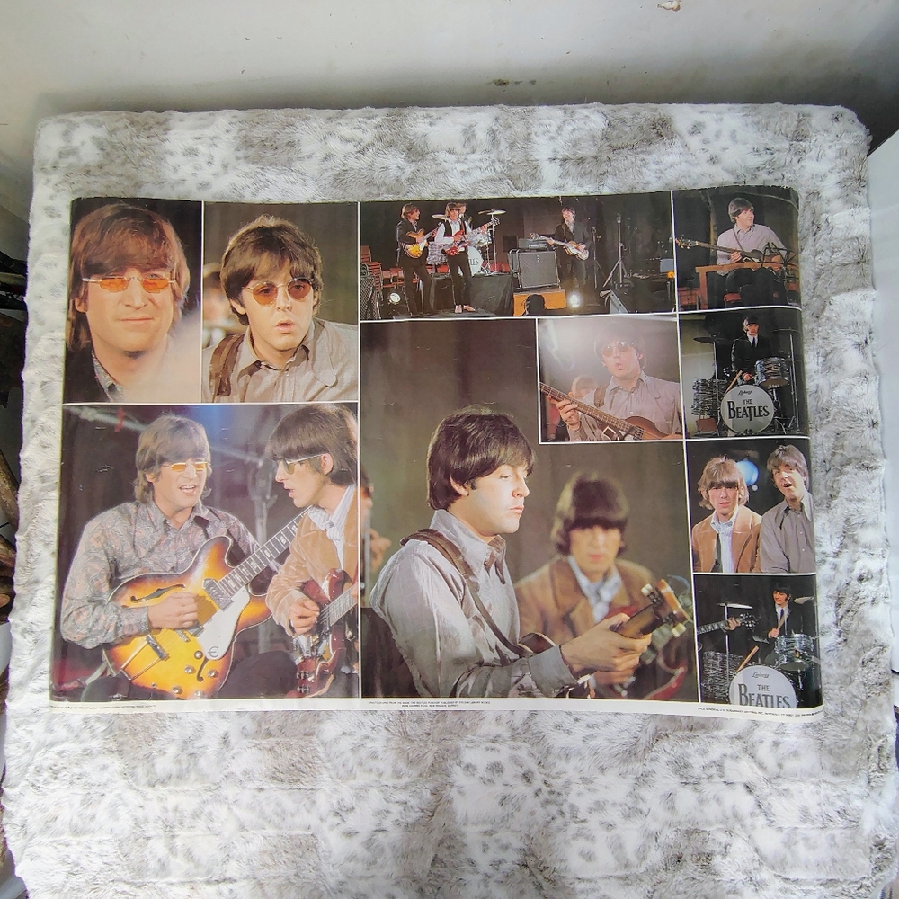 Vintage Beatles Poster 1981 Rock'n'Roll John Lennon Timeless Sir Paul History